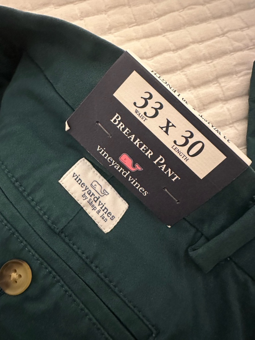 Vineyard Vines Forest Green Men's Chinos - Picture 2 of 2